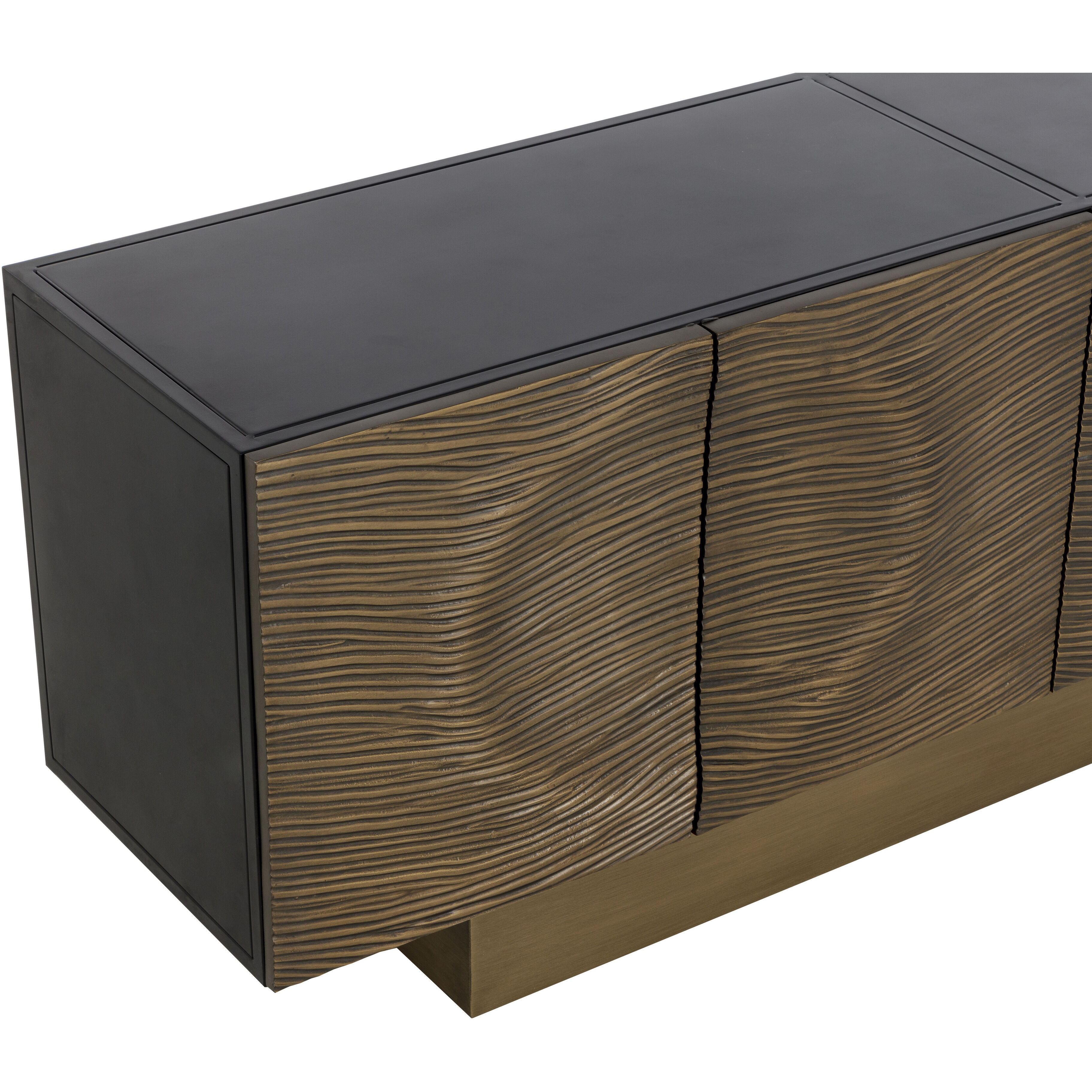 Dharkan 71.75 X 18 inch Black / Antique Brass Sideboard